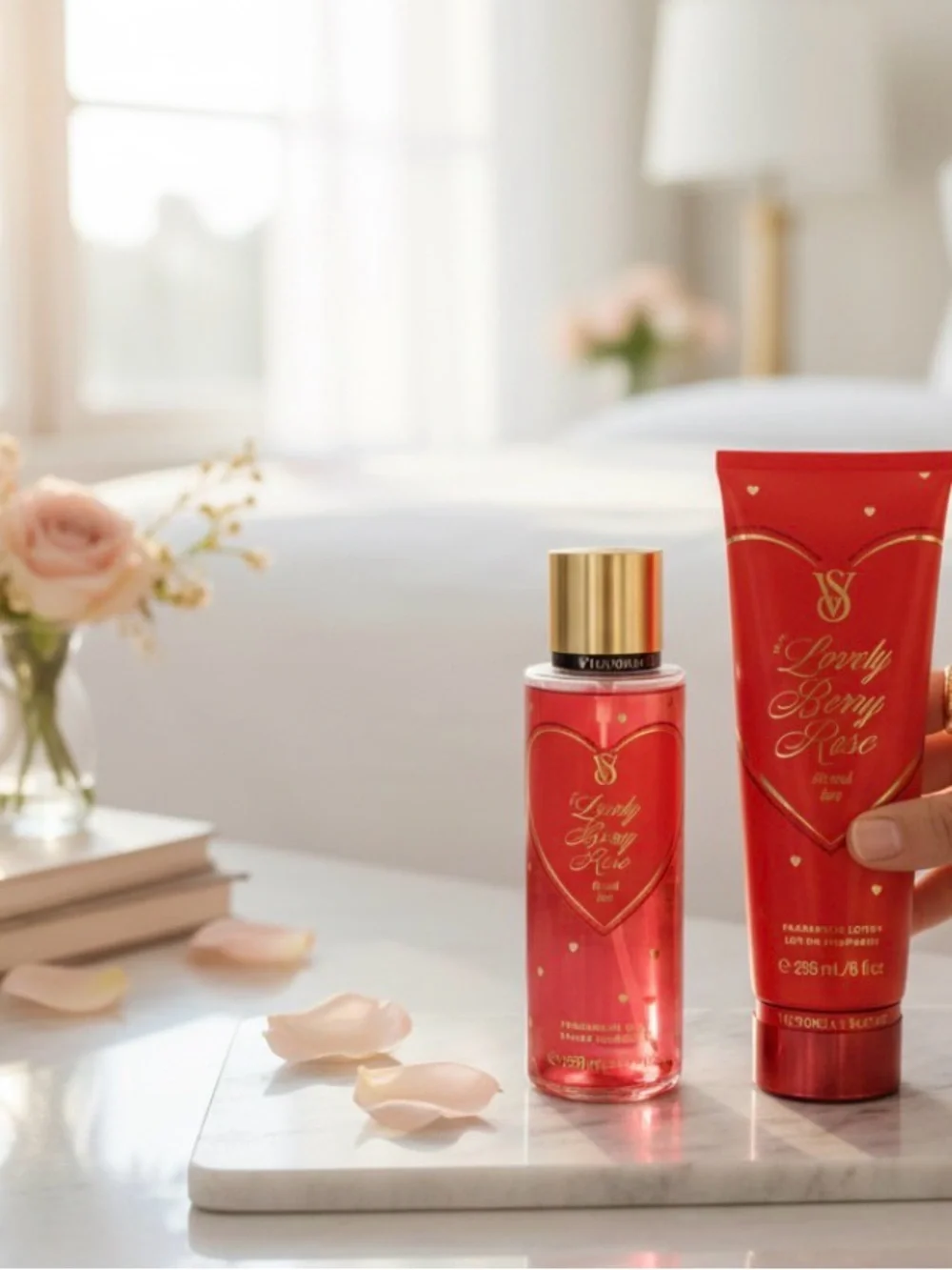 Victoria's Secret Lovely Berry Rose 2 pieces